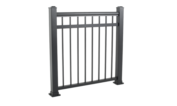 Aluminum Railing-Black Double Bar Design